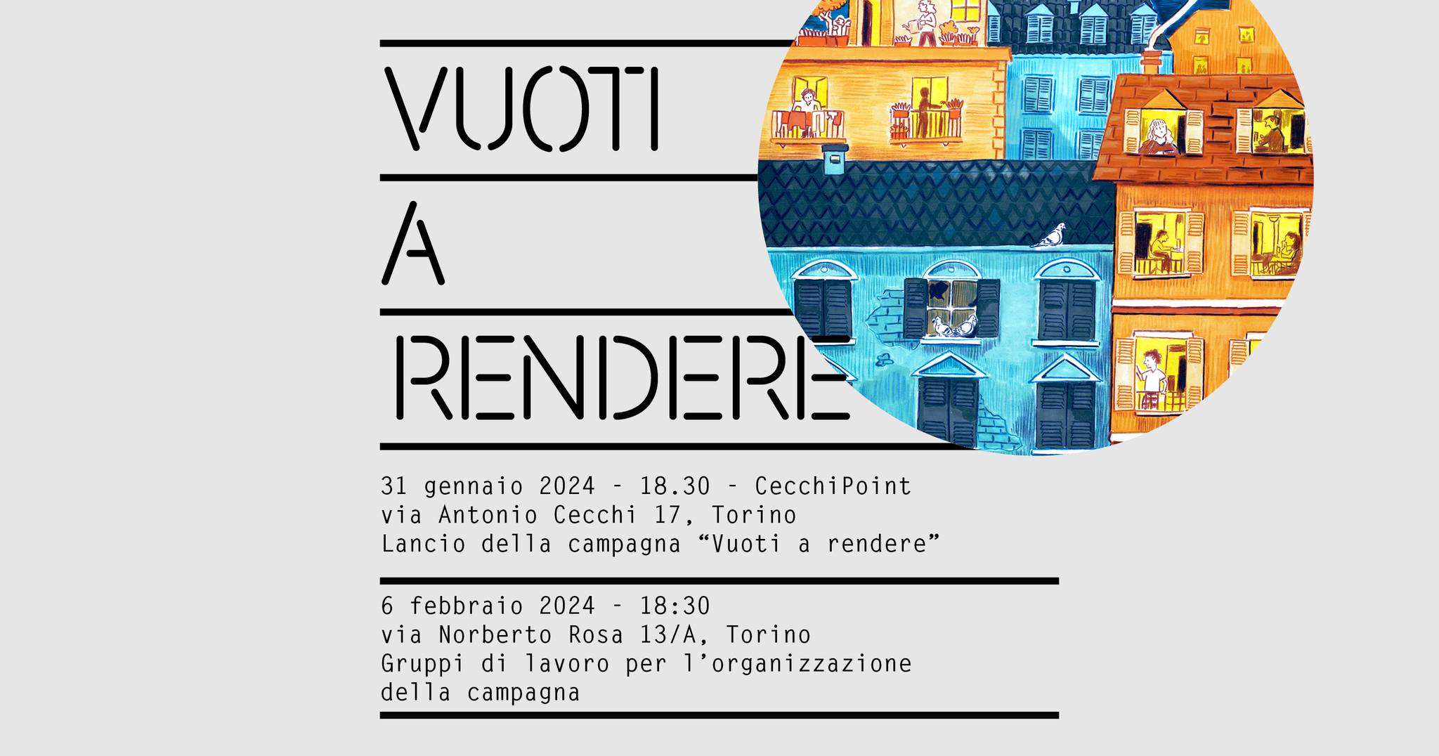 VUOTI A RENDERE – Assemblea cittadina di lancio della campagna sul diritto dell’abitare